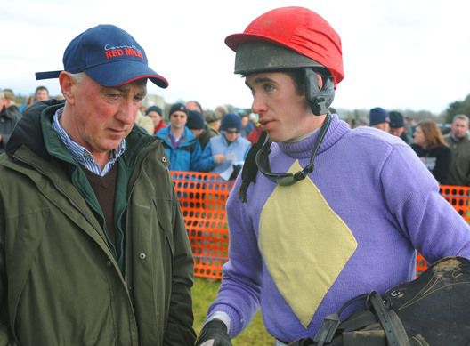 Pat Doyle and Derek O'Connor - trainer and rider of Sydney Paget
