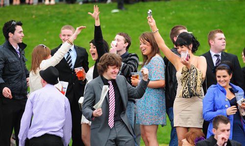 Students enjoying the racing at Limerick earlier this year