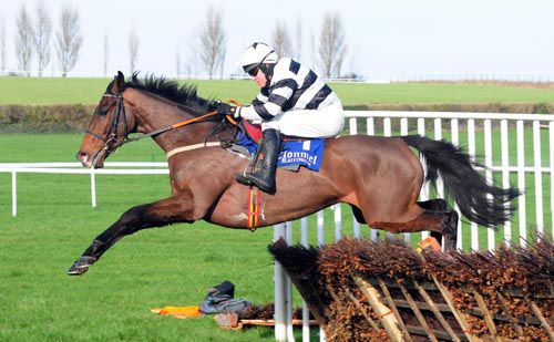Alf Wright clears the last under Barry Geraghty