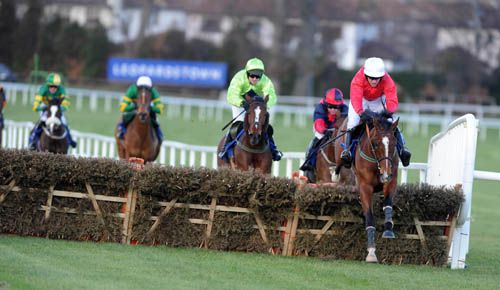 Pittoni and Barry Geraghty land over the last 
