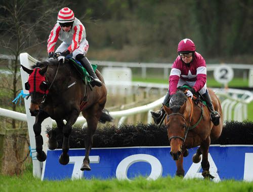 Sky Pilot (blinkers) & Undone (mistake) at the last at Downpatrick