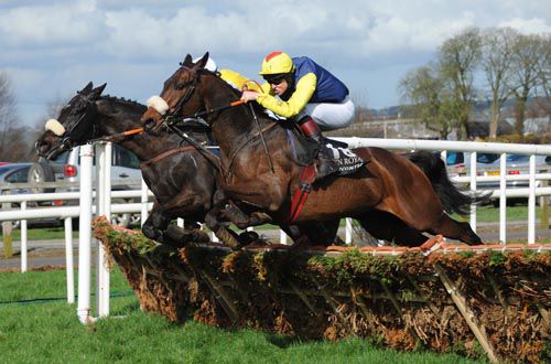 Time To Work (nearside) claims Hawk Flight at the last