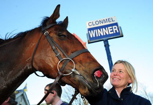 Bumper winner Behrama pictured with owner Jacqui Norris