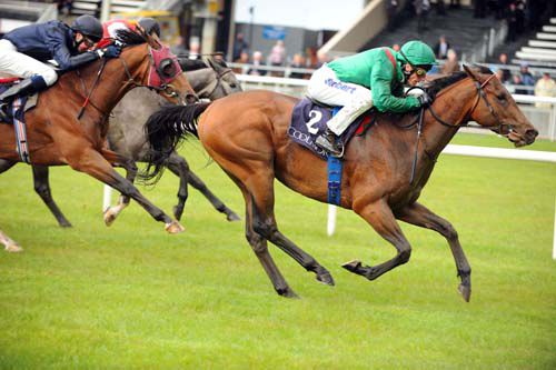 Takar winning the Tetrarch Stakes at the Curragh last month