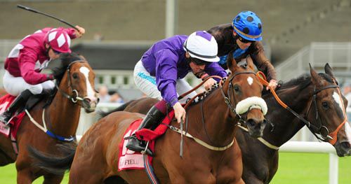 Alsium (noseband) holds off the challenge of Cape Of Approval with Flying Doha back in third