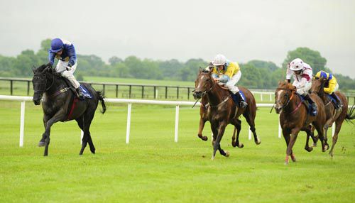 Lough Ferrib (left) on his way to victory from Celestial Prospect (centre) and Asian Wing (right)