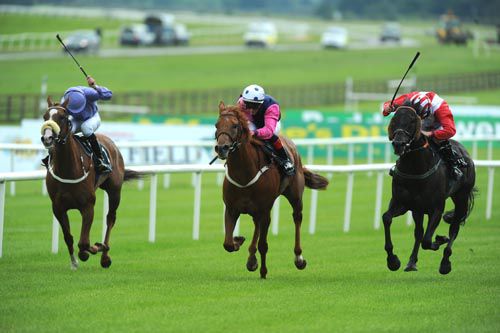 Shamiran and Mark Enright (right) are about to win <br> the Apprentice Derby