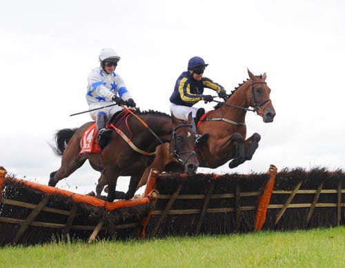 Swampfire makes a hash of the last as Run 'N' Jump clears it under Tommy Treacy