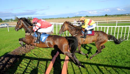 Baresi, near side, comes to win the beginners chase at Roscommon