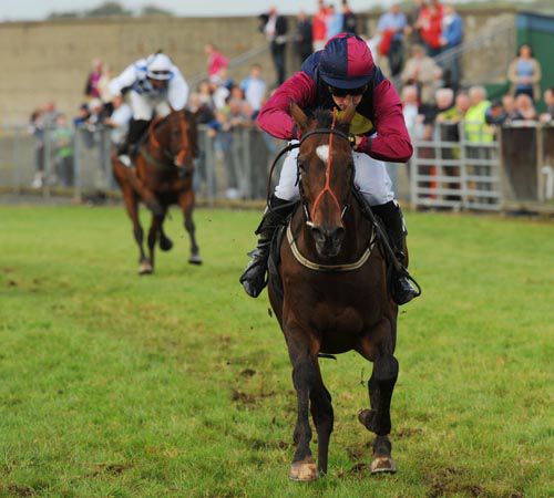 Dani Catalonia comes home in the bumper at Tramore with Sweet Maria in the distance