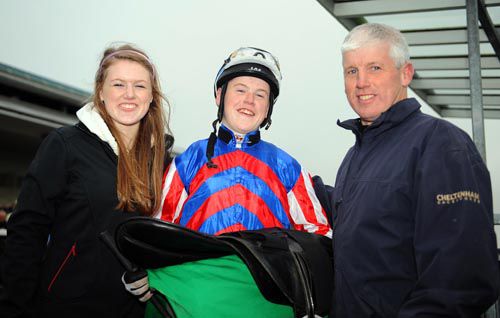 Luke Dempsey with sister Sarah and father Philip
