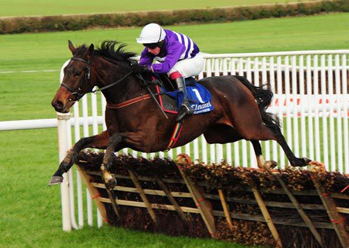 Carries Darling puts in a good leap under Paddy Mangan at Clonmel