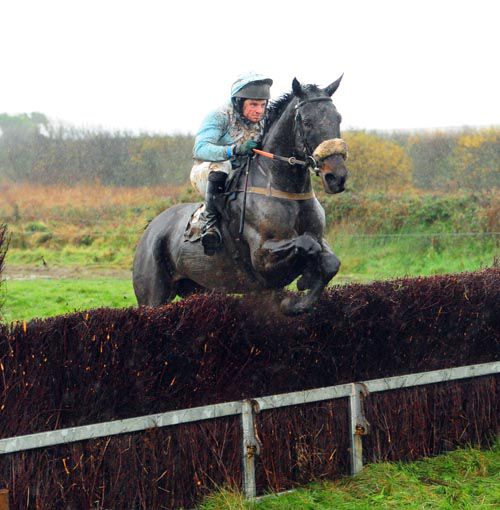 Burren River and Sonny Carey clear the last on the way to victory at Lingstown last Sunday