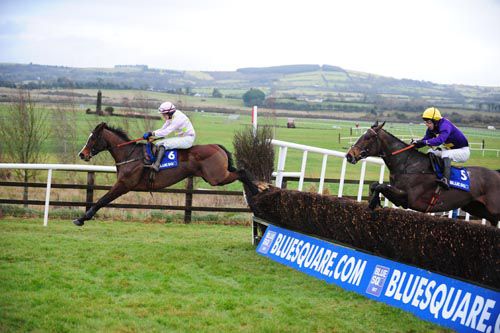 Mikael d'Haguenet clear at the last at Punchestown