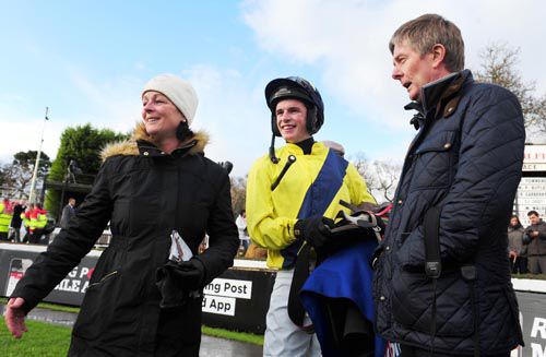 Mag Mullins, Danny Mullins and Barry Connell after the success of Anonis