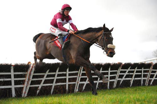 Bog Warrior and Davy Russell clear the last at Punchestown