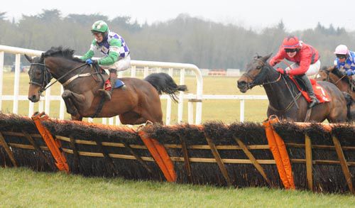 Roman Numeral, left, comes to win his race at Cork