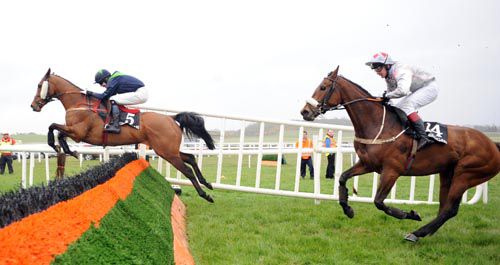 Wither Hills in front at the last at Kilbeggan