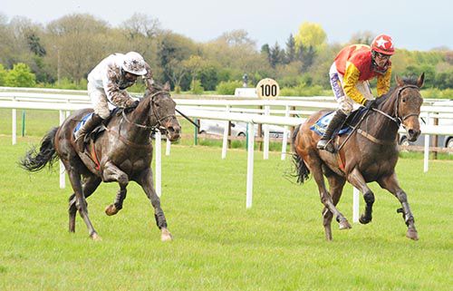 Jubilee Year, right, eases past Battlemount at Tipperary