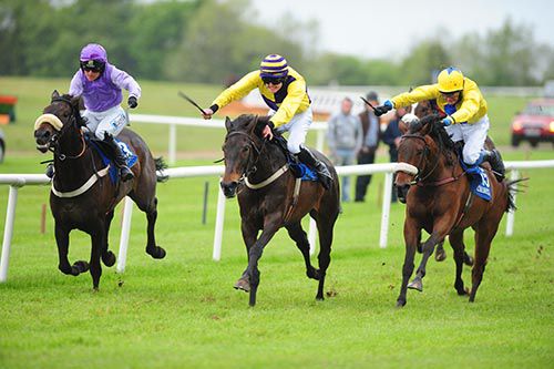 Carrow Queen (centre) holds off Miss Mardan (right)