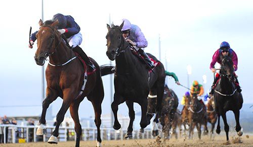 Red Rocks Point is driven out by Joseph O'Brien (left) to beat Cheeky Chappie