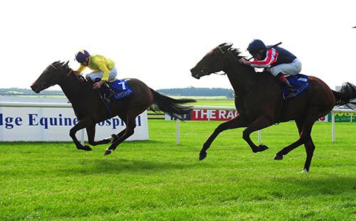 My Titania winning at the Curragh