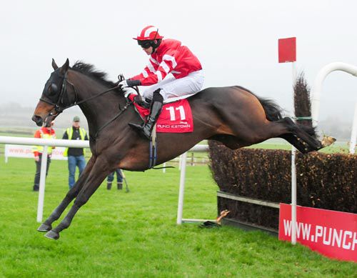 Tinakellylad and Martin Ferris clear the last at Punchestown