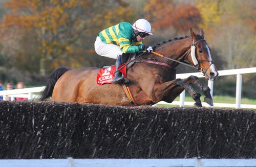 Ballyburke jumps the second last fence 