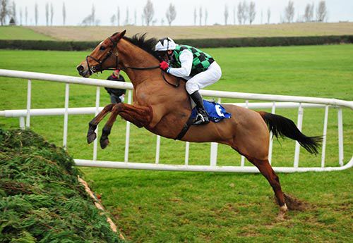 Is Herself About (John Cullen) throws a fine jump at the last