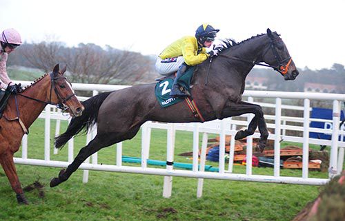The Tullow Tank (Danny Mullins) on his way to winning the Paddy Power Future Champions Novice Hurdle