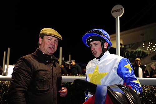 Michael Halford with jockey Conor Hoban 