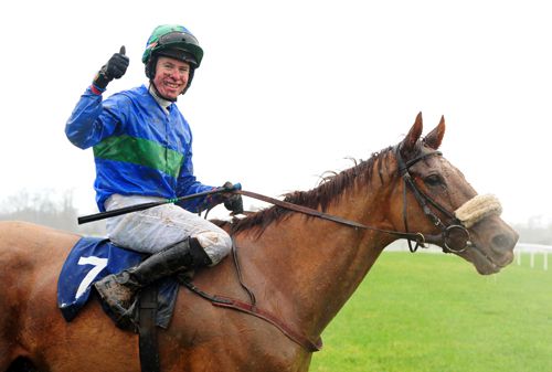 He'llberemembered and Shane Butler after landing the Leopardstown Chase in January