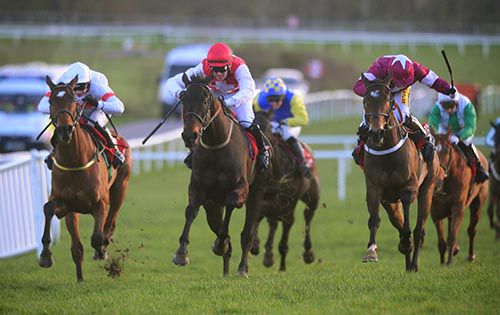 Fine Article (centre) winning his bumper at Gowran Park