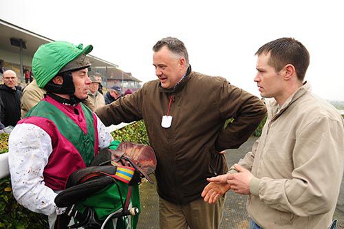 Rider, owner, trainer, Andrew Thornton, Stephen McCormack and Matthew Smith