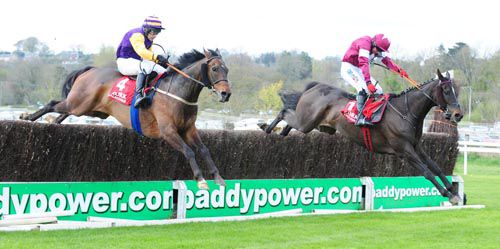 Toner D'Oudairies, right, has a battle with Noble Prince