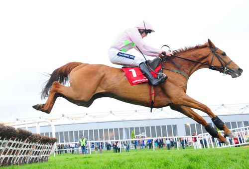 tops a list of 48 entries for the OLBG Mares' Hurdle which will be run as a 