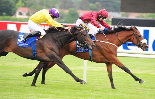 Roheryn (Colin Keane) holds off Streetcar To Stars in the King George V Cup