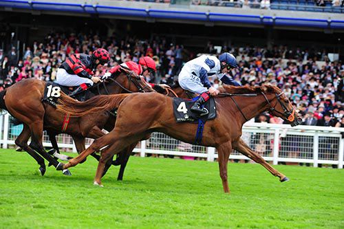 Anthem Alexander (Pat Smullen) winning the Queen Mary Stakes at Royal Ascot