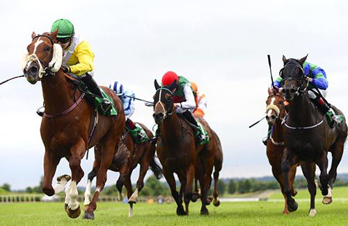 Pixie Spirit (left) comes home in front under Ana O'Brien