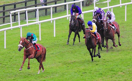 Massinga (Pat Smullen) has her rivals seen off at Galway