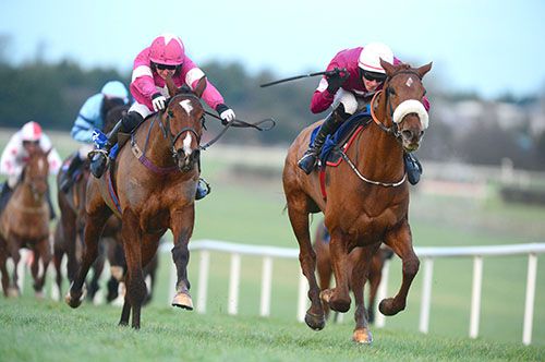 Tombstone (right) winning at Naas earlier this year