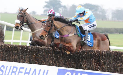 Turban and Ruby Walsh (nearside) head Rubi Light and Andrew Lynch