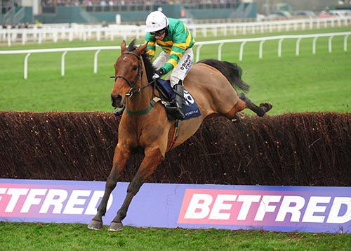 On The Fringe (Nina Carberry) winning the Christies Foxhunters Chase last year