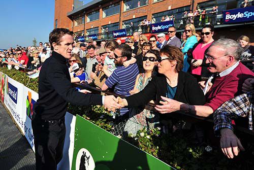 Tony McCoy gets the well wishes of the Fairyhouse crowd