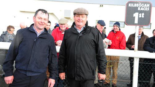 Brothers Seamus, right, and Paul Fahey who trained the first two home