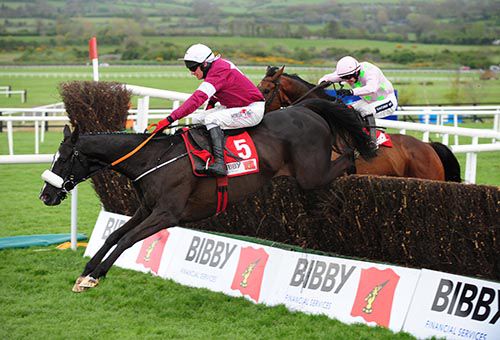 Don Cossack and Paul Carberry lead Djakadam and Ruby Walsh over the last
