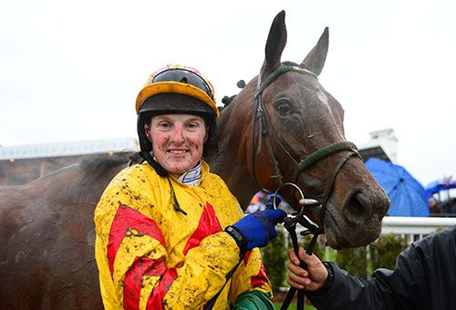 Ger Fox and Josephine Marcus after winning the second at Downpatrick 