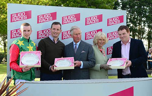 L to r, Mark Walsh, David O'Connor, Prince Charles, Duchess Of Cornwall and Bernard Cloney