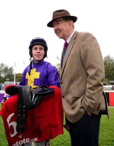 Leigh Roche and Dermot Weld - rider and trainer of Eziyra