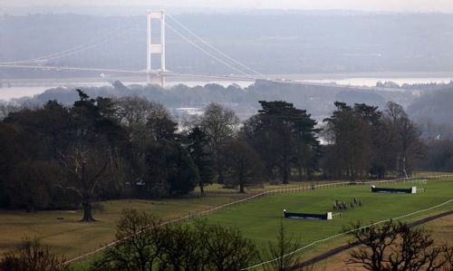 A view of the Severn Bridge from Chepstow Racecourse